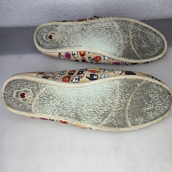 Bobs For Dogs Womens 11 Canvas Shoes With Colorful Dog Pattern & Memory Foam - Picture 8 of 8